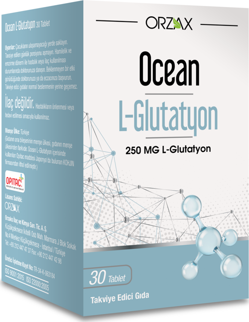 L-Glutathione 250 mg 30 Tablet Takviye Edici Gıda