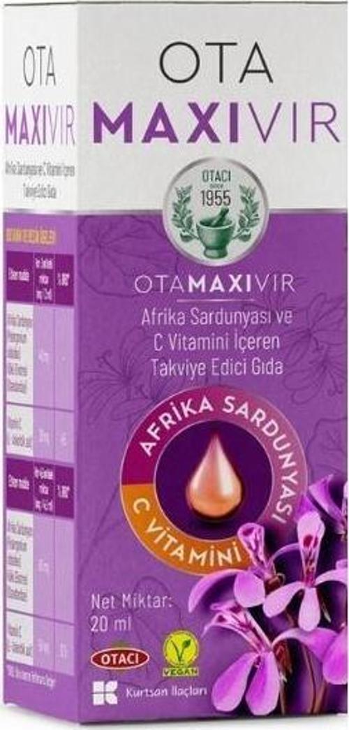 OtaMaxivir C Vitamini ve Afrika Sardunyası İçeren Takviye Edici Gıda 20 ml