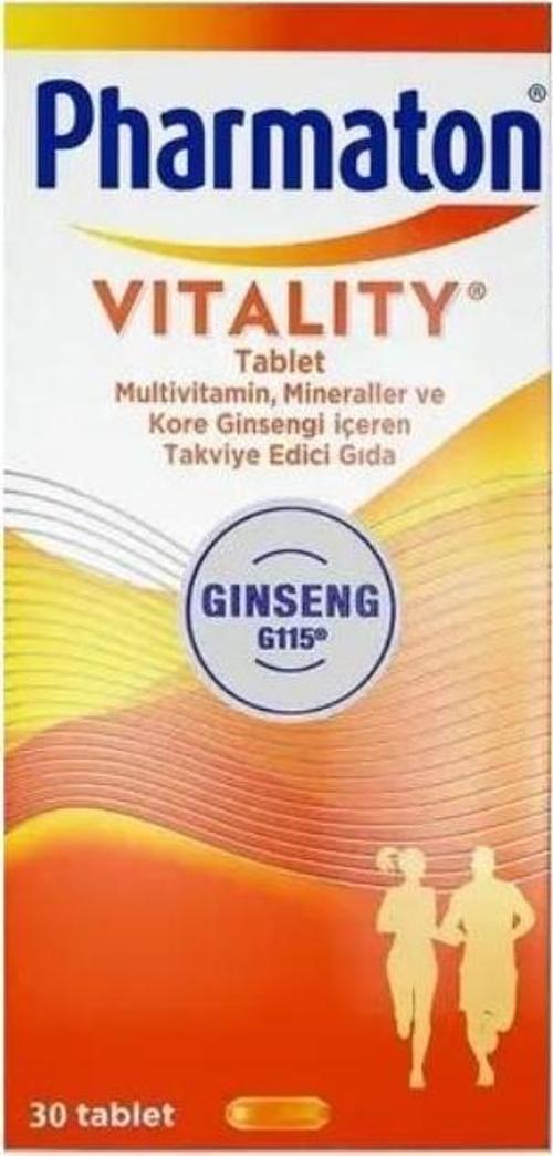 Vitality Multivitamin, Mineraller Ve Kore Ginsengi İçeren Takviye Edici Gıda 30 Tablet