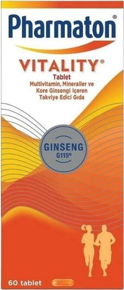Vitality Multivitamin, Mineraller Ve Kore Ginsengi İçeren Takviye Edici Gıda 60 Tablet