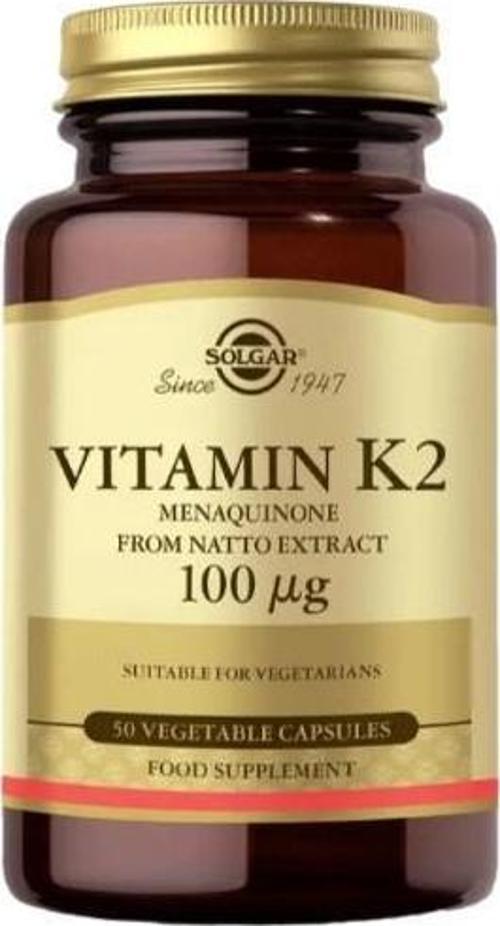 Vitamin K2 Takviye Edici Gıda 100 mcg 50 Kapsül