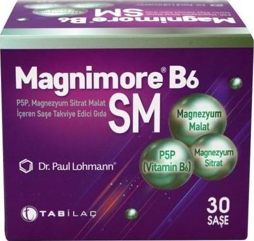 Magnimore B6 SM Takviye Edici Gıda 30 Şase