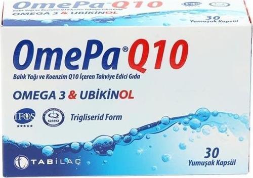 Omepa-Q10 Omega3 Ve Ubiquinol İçeren Takviye Edici Gıda 30 Yumuşak Kapsül