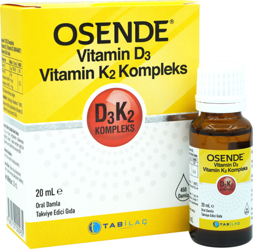 Osende Vitamin D3 K2 Complex Takviye Edici Gıda 20 ml