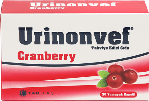 Urinonvef Cranberry(Vaksiniyum Ekstresi) İçeren Takviye Edici Gıda 30 Kapsül
