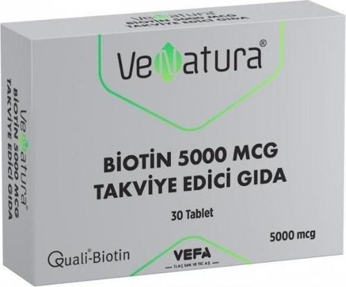 Biotin 5000mcg Takviye Edici Gıda 30 Tablet