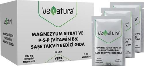 Magnezyum Sitrat ve P-5-P (Vitamin B6) Takviye Edici Gıda 60 Saşe