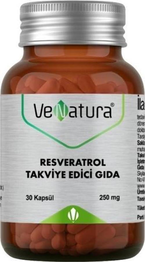 Resveratrol İçeren Takviye Edici Gıda 250mg 30 Kapsül