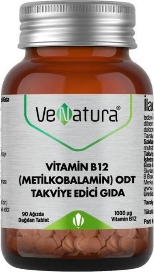 Vitamin B12 (Metilkobalamin) ODT İçeren Takviye Edici Gıda 90 Ağızda Dağılan Tablet
