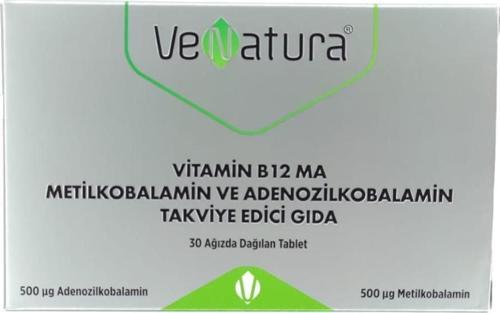 Vitamin B12 MA Metilkobalamin Ve Adenozilkobalamin İçeren Takviye Edici Gıda 30 Tablet