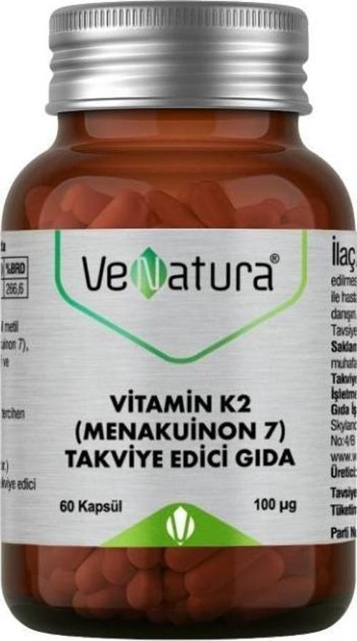 Vitamin K2 (Menakuinon 7) İçeren Takviye Edici Gıda 60 Kapsül