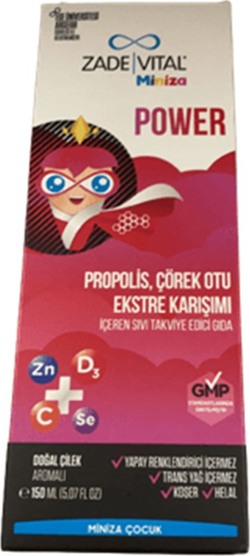 Miniza Power Propolis Çörek Otu Karışımı (Çilek Aromalı) 150ml