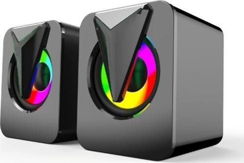 Sn-83U 2.0 Mini Led Işıklı 2Wx2Ch Siyah Usb Gaming Speaker Hoparlör