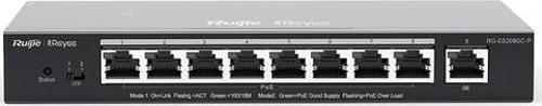 Rg-Es209Gc-P 8 Port Poe+ 10-100-1000Mbps+1Port 10-100-1000Mbps Yönetilebilir Çelik 120W Switch Hub