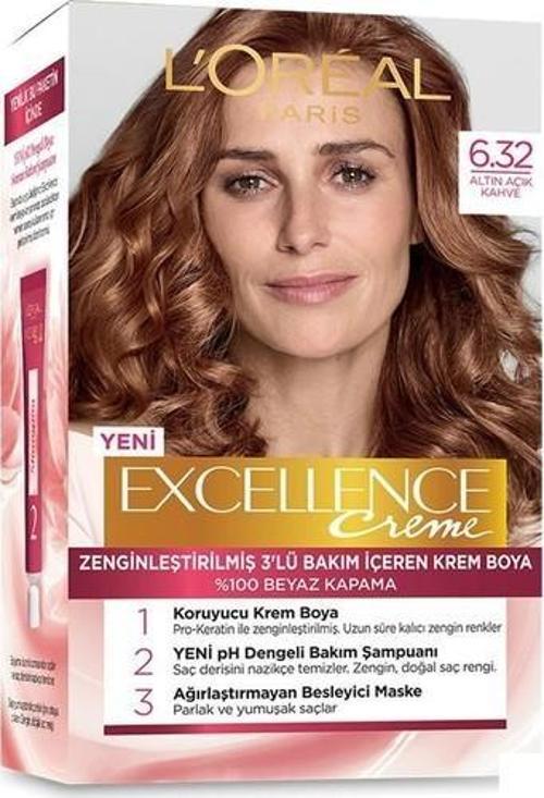 Excellence Creme Saç Boyası 6.32 Altın Açık Kahve