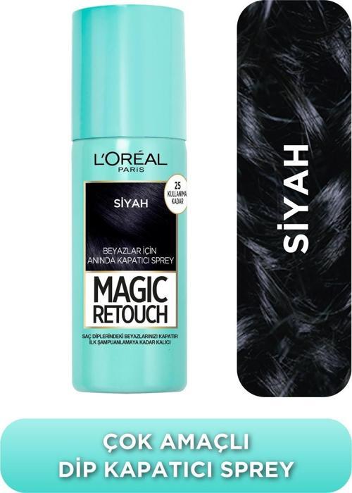 Magic Retouch Beyaz Dipleri Kapatıcı Sprey - Siyah