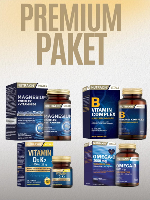 Magnezyum + D3 K2 + Omega 2000 + B Complex 4’lü Premium Set