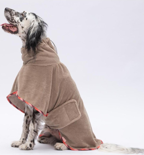 Bej Bogota Orta ve Büyük Irk Köpek Bornozu Köpek Kurulama Havlusu