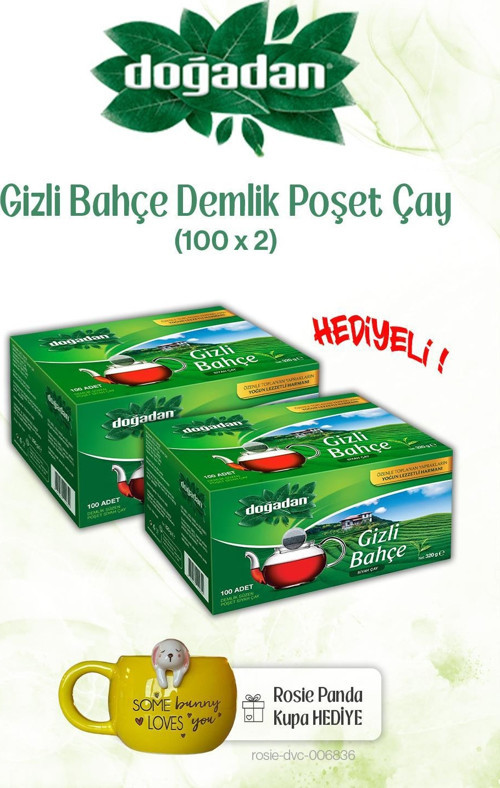 x2 Gizli Bahçe Demlik Poşet Çay 100'lü ve ROSIE