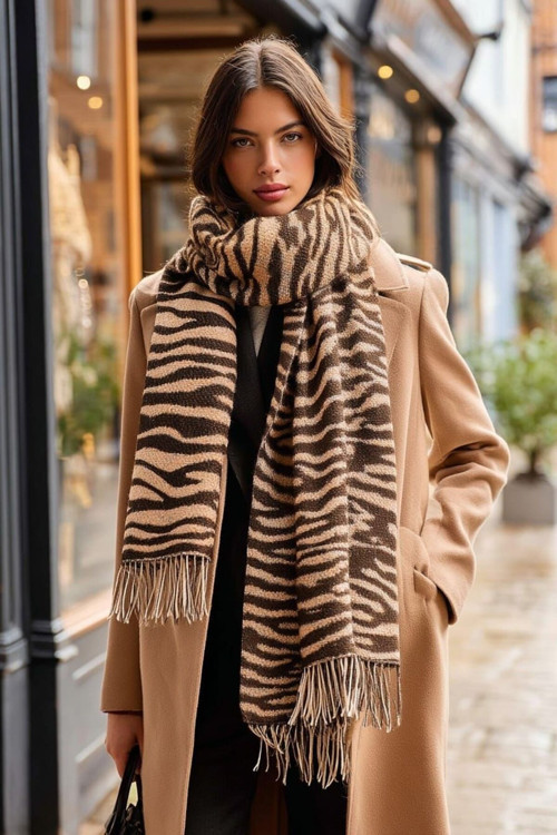 Zebra Desen Şal