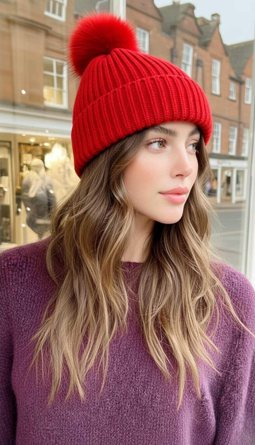 Street Style Kısa Yün Bere