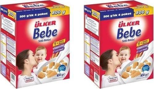 Bebe Sütlü Bisküvi 800 gr x 2 Adet