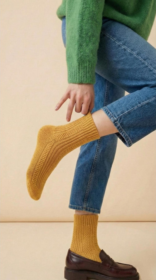 Comfy Touch Uzun Konch Yün Kadın Çorap