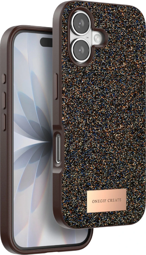 Onegif İphone 17 Bright Simli Kapak - Gold