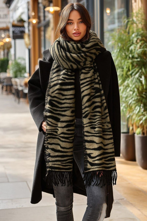 Zebra Desen Şal