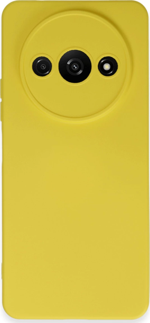 Redmi A3 4G Kılıf Nano İçi Kadife Silikon - Sarı