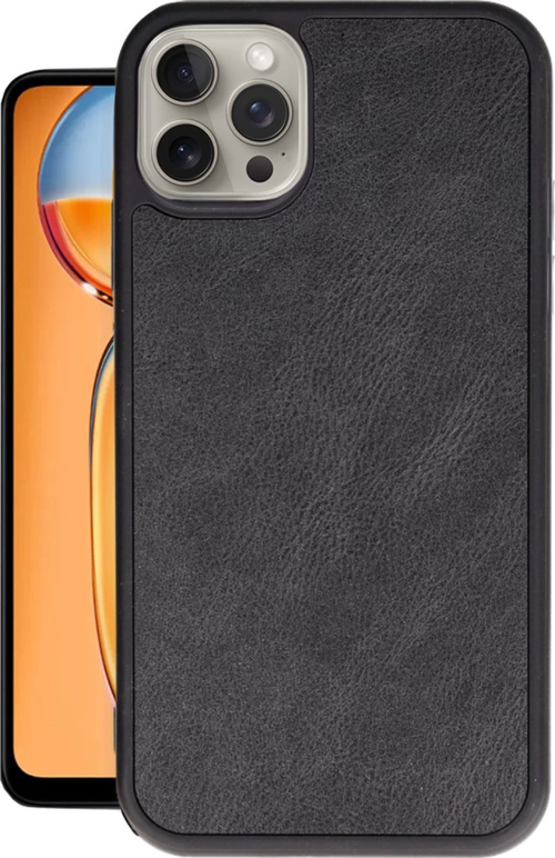 İphone 14 Kılıf Aras Deri Kapak - Siyah