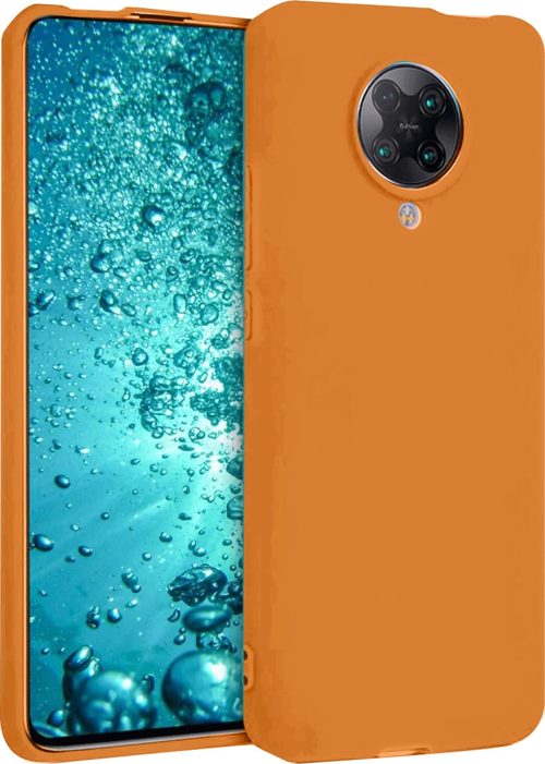Redmi K30 Kılıf Nano İçi Kadife Silikon - Turuncu