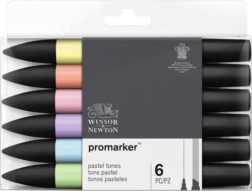 Winsor Newton Promarker 6'lı Pastel Tones