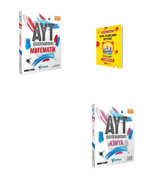 Toprak AYT Matematik ve Kimya Soru Bankası + Planlama Defteri