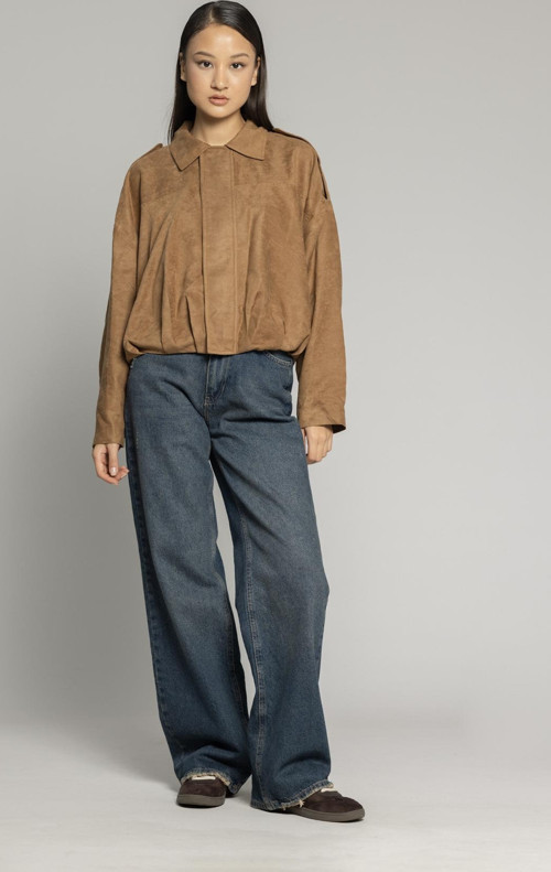 OVERSIZE SÜET BOMBER CEKET