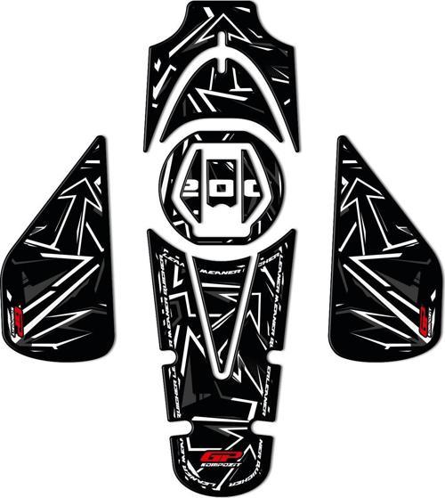 Bajaj Pulsar NS 200 2011-2023 Uyumlu Tank Pad Seti Gri