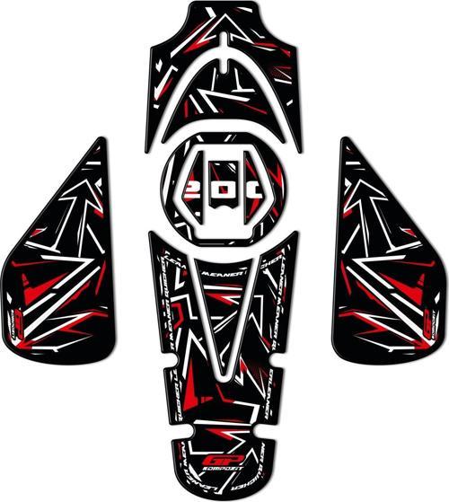 Bajaj Pulsar NS 200 2011-2023 Uyumlu Tank Pad Seti Kırmızı