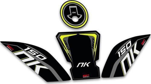 CF Moto 150 NK 2016-2022 Uyumlu Tank Pad Seti Siyah-Sarı