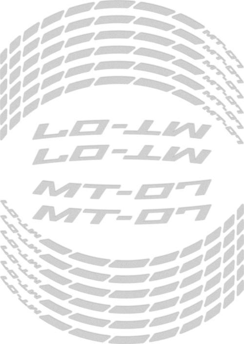 Yamaha MT-07 2014-2023 Uyumlu Jant Şeridi Reflektif Gri