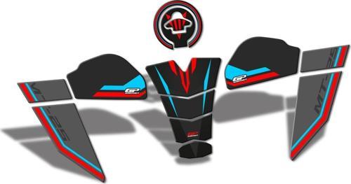 Yamaha MT-25 2020-2023 Uyumlu Tank Pad Seti Mavi-Kırmızı