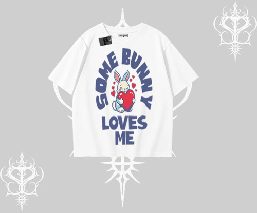 Oversize Tshirt Sevimli Tavşan Some Bunny Loves Me Baskılı