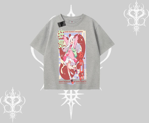 Oversize Tshirt Madness Unleashed Anime Girl Baskılı