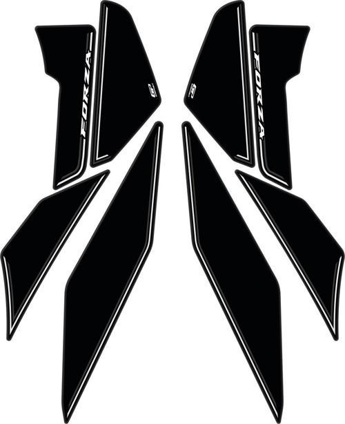 Honda Forza 250 2018-2023 Uyumlu Yan Alt Ayak Pad Siyah