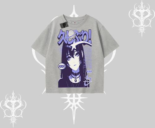Oversize Tshirt Neo Tokyo Girl Y2K Street Anime Aesthetic