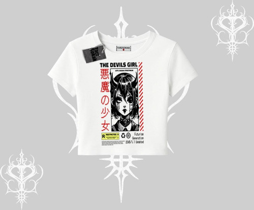 Babby Tee Tshirt Anime Devils Girl Japanese Style Baskılı