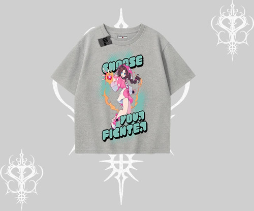 Oversize Tshirt Oversize Anime Kız Desenli Japon Stil