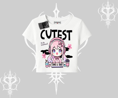 Babby Tee Tshirt Cute Anime Gamer Girl Baskılı