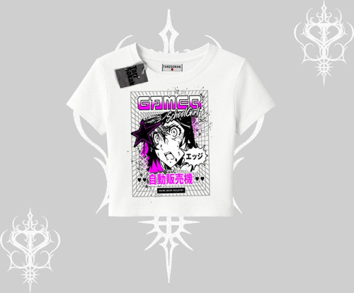 Babby Tee Tshirt Games Schoolgirl Anime Baskılı