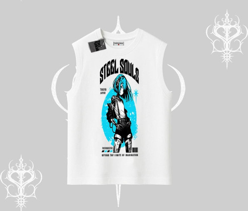 Kolsuz Tshirt Anime Cyberpunk Kız Baskılı