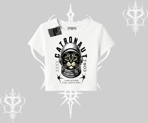 Catronaut Kedi Baskılı Babby Tee Tshirt